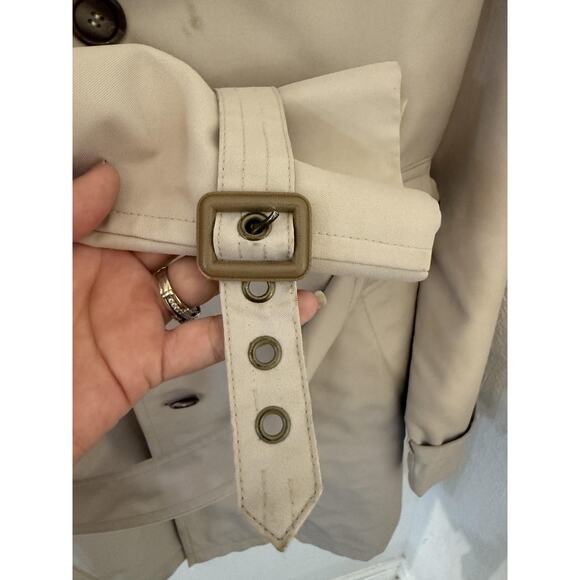 Vintage Harbormaster Trench Coat Mens Large Belted Made in USA John Weitz 80s - Picture 7 of 14